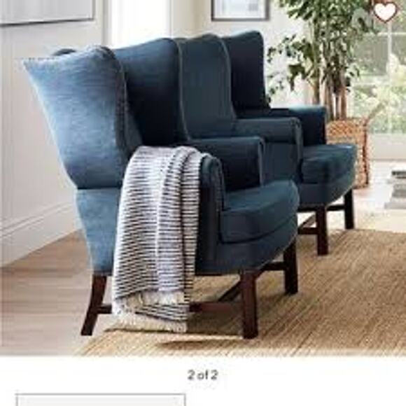 POTTERY BARN Cozy Fuzzy Ticking Stripe Throw Blanket w Fringe Gray Cream 52 x 52 - Picture 1 of 4